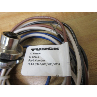 Turck FK 4.4-114.5NPTS613S3153 Receptacle U-93015 - New No Box