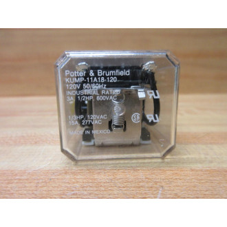 Potter & Brumfield KUMP-11A18-120V AC Relay KUMP-11A18-120VAC - Used