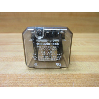 Midtex Midland 157-23C200-24V DC Aemco 157-23C200-24VDC Clear - Used