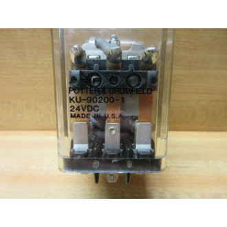 Potter & Brumfield KU-90200-1-24V DC Relay KU-90200-1-24VDC - Used