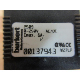 Burkert 2509 Cable Plug 2509-00-0-00-3-3-BCS 137943 - Used