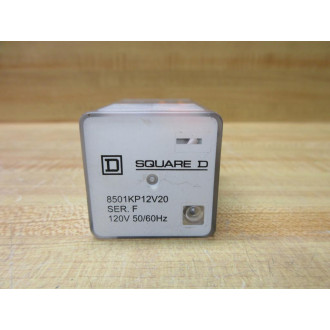 Square D 8501-KP12V20 Relay 48074 8501-KP12V20-120V Series F - Used
