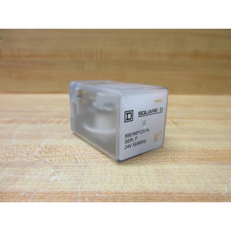 Square D 8501-KP12-V14-24V Relay 8501-KP12-V14 Series F - Used