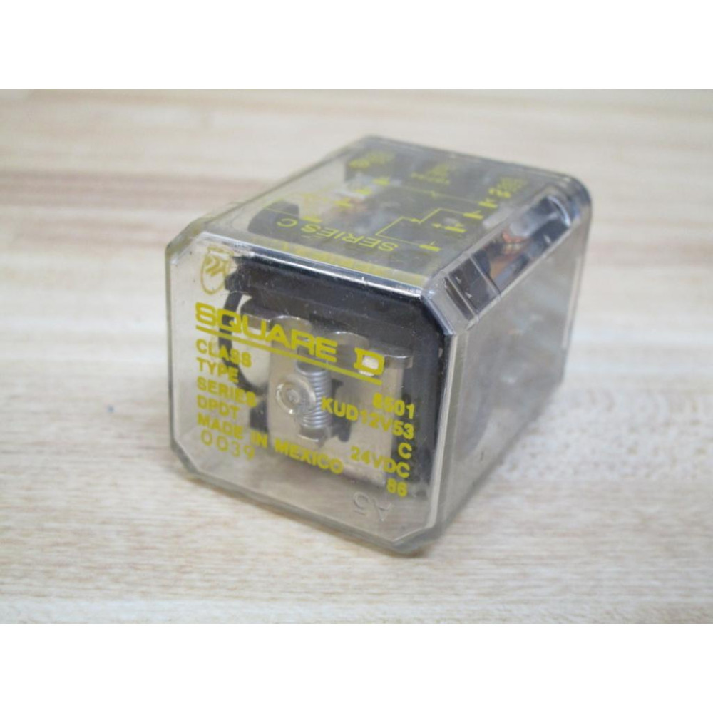 Square D 8501-KUD12V53-24V DC Relay 8501-KUD12V53-24VDC Series C - New No Box