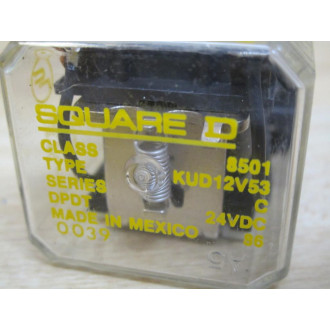 Square D 8501-KUD12V53-24V DC Relay 8501-KUD12V53-24VDC Series C - New No Box