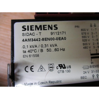Siemens 4AM3442-8EN00-0EA0 Transformer 4AM34428EN000EA0 - Used