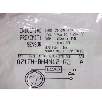 Allen Bradley 871TM-BH4N12-R3 Proximity Switch 871TMBH4N12R3