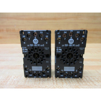Allen Bradley 700-HN101 Relay Socket 700HN101 Series B (Pack of 2) - Used