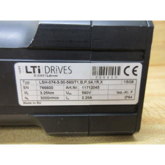 LustLTI Drives LSH-074-3-30-560T1,B,P,S4,1R,X Servo Motor LSH074330560T1BPS41RX - Used