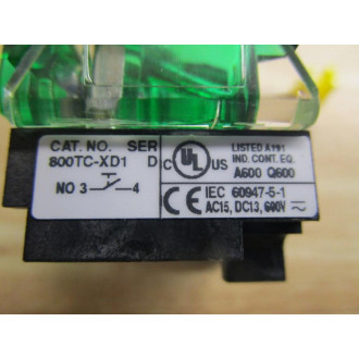 Allen Bradley 800TC-XD1 Contact Block 800TCXD1 Series D - New No Box