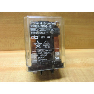 Potter & Brumfield KUGP-7D55-12V DC Relay KUGP-7D55-12VDC - Used