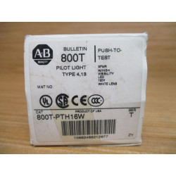 Allen Bradley 800T-PTH16W Push Button Switch W 800T-N326