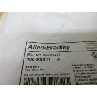 Allen Bradley 100-ESB11 Auxiliary Contact 100ESB11
