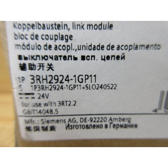 Siemens 3RH2924-1GP11 Link Module 3RH29241GP11