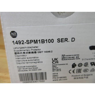 Allen Bradley 1492-SPM1B100 Supplementary Protector 1492SPM1B100