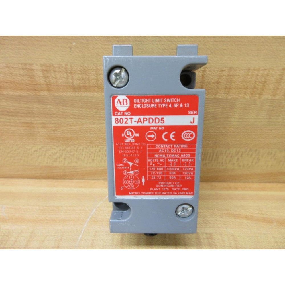 Allen Bradley 802T-APDD5 Limit Switch 802TAPDD5 - New No Box