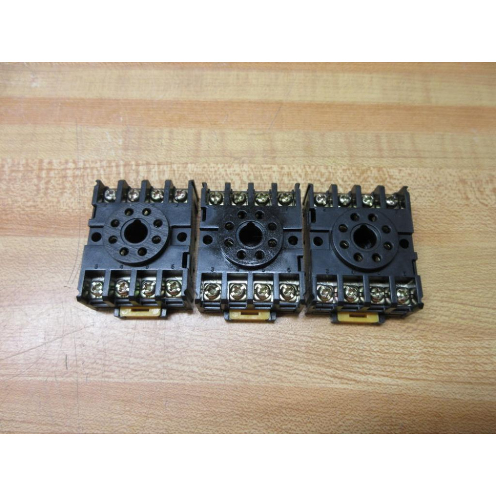 Young Electronics DS-8-A Relay Socket DS8A (Pack of 3) - Used