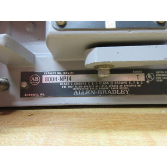 Allen Bradley 800H-NP14 Enclosure Cover 800HNP14 Series T - New No Box