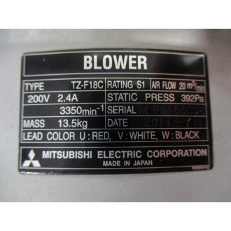 Mitsubishi TZ-F18C Blower TZF18C