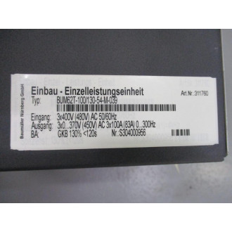 Baumuller BUM62T-100130-54-M-039 Servo Drive 311760 - Used