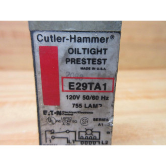 Cutler Hammer E29TA1 Eaton Light Oiltight Indicator Green - Used