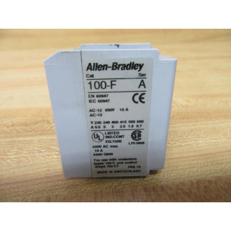 Allen Bradley 100-F Auxiliary Contact 100F 100F-A02Series A - New No Box