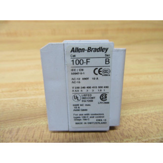 Allen Bradley 100-F Auxiliary Contact 100F 100F-A02Series B - New No Box