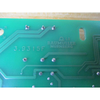 Baumuller 3.9315F Circuit Board 39315F 08.02 - Used