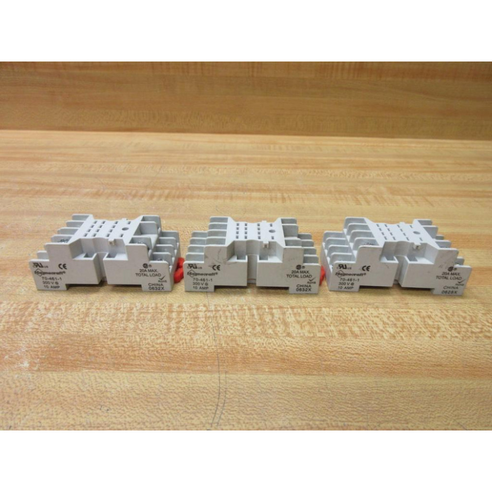 SchneiderMagnecraft 70-461-1 Relay Socket 704611 (Pack of 3) - Used