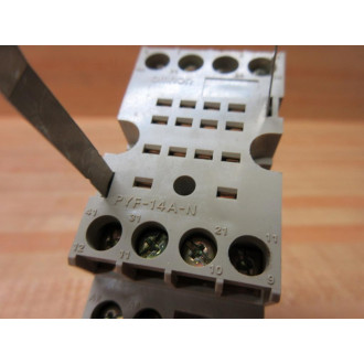 Omron PYF14A-N Relay Socket PYF14AN WRetainers (Pack of 2) - Used