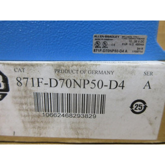 Allen Bradley 871F-D70NP50-D4 Proximity Switch 871FD70NP50D4