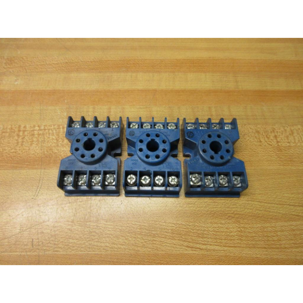 Potter & Brumfield 27E122 Relay Socket Blue (Pack of 3) - Used