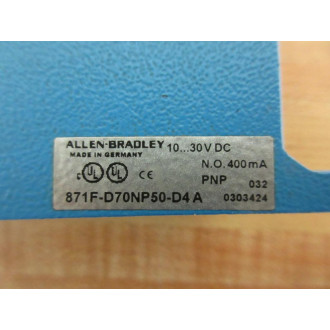Allen Bradley 871F-D70NP50-D4 Proximity Switch 871FD70NP50D4 - Used