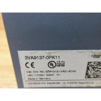 Siemens 3VA9137-0PK11 Rotary Switch 3VA91370PK11 - Used