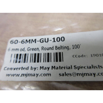 General 60-6MM-GU-100 Green Belting BLT-00255 39' Length - Used