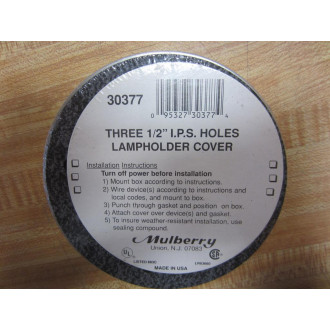 Mulberry 30377 Lampholder Cover 4 Inch Round, 3 12 Inch IPS (Pack of 13)