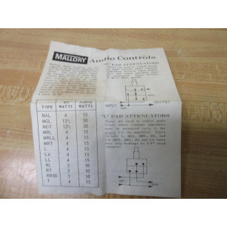 Mallory L1000 Potentiometer