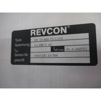 Revcon DC33-460-75-1-115 Power Inverter Drive DC33460751115 - Used