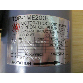 Nippon TOP-1ME200 Motor Trochoid Pump TOP1ME200 - New No Box