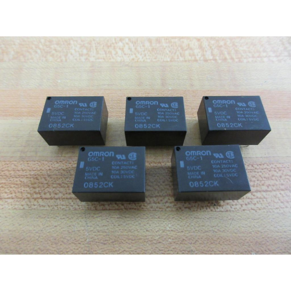 Omron G5C-1-DC5 Relay G5C1DC5 (Pack of 5) - New No Box