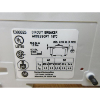 Allen Bradley 1489-AMRA3 Auxiliary Contact 1489AMRA3 Series D