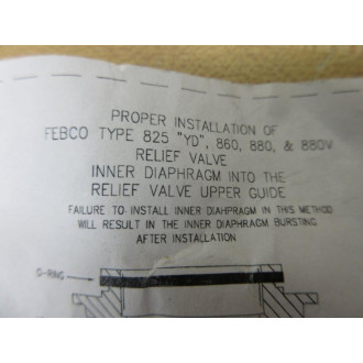 Febco 825 YD Relief Valve Rubber Kit - New No Box