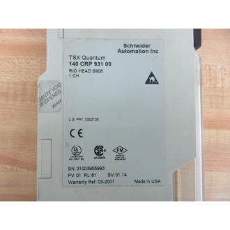 Schneider 140 CRP 931 00 RIO Head 140CRP93100 - Used