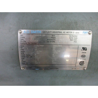A.O. Smith C-393314-60 E601 AC Motor E-Plus C-393314-60 - New No Box