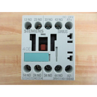 Siemens 3RH1140-1BB40 Control Relay 3RH11401BB40 - Used