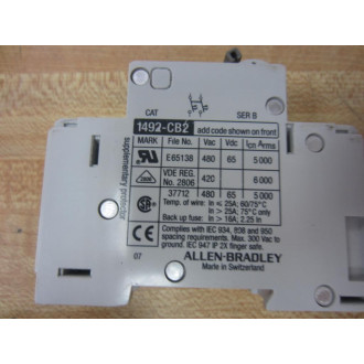 Allen Bradley 1492-CB2 Breaker 1492-CB2H020 2A - New No Box