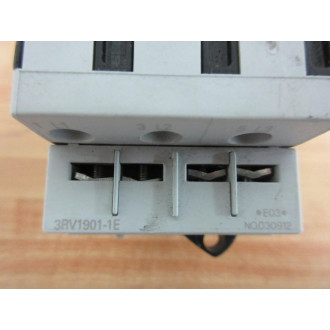 Siemens 3RV1-011-0JA10 Circuit Breaker 3RV10110JA10 With 3RV1901-1E - Used