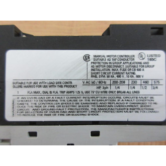 Siemens 3RV1-011-0JA10 Circuit Breaker 3RV10110JA10 With 3RV1901-1E - Used