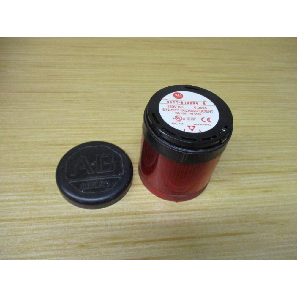 Allen Bradley 855T-B10DN4 Stack Light 855TB10DN4 W Bulb - Used