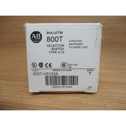 Allen Bradley 800T-H3103A Keyed Selector Switch 800TH3103A Ser. T
